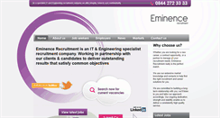 Desktop Screenshot of eminence-recruitment.com