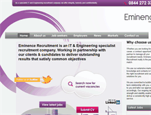 Tablet Screenshot of eminence-recruitment.com